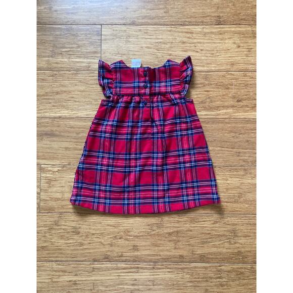 H&M Red Plaid Baby Dress, Size 4-6M - Picture 2 of 4